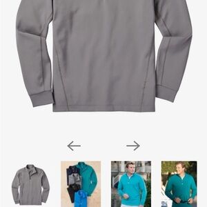 CUTTER and BUCK Black and Gray Long Sleeve Pullover Top